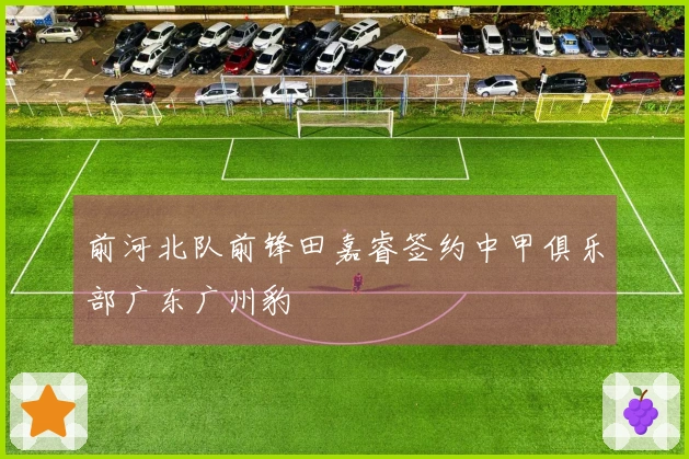 前河北队前锋田嘉睿签约中甲俱乐部广东广州豹